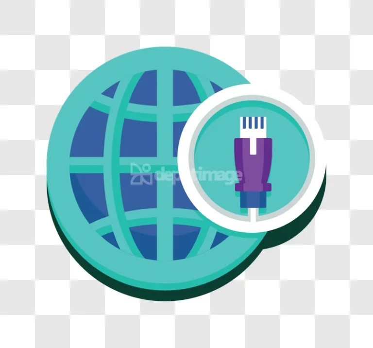 Globe Network Internet Ethernet Cable Icon