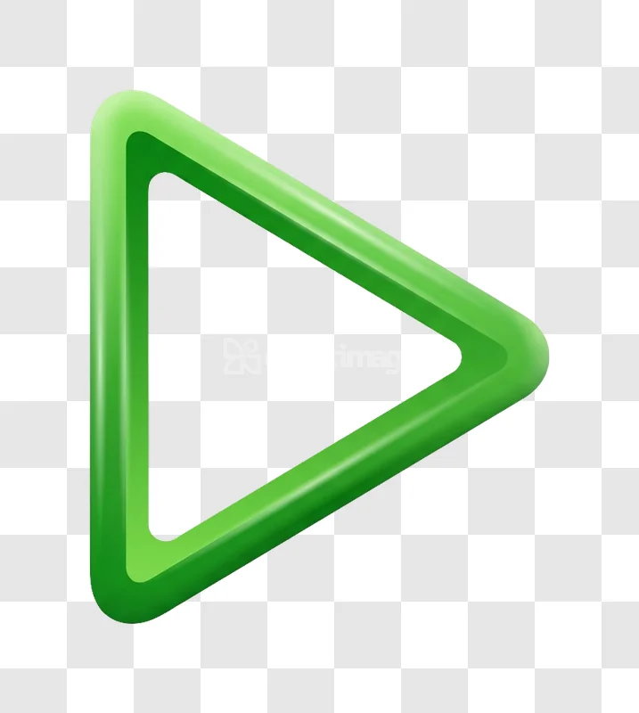 Glossy Green Play Button Interface Icon
