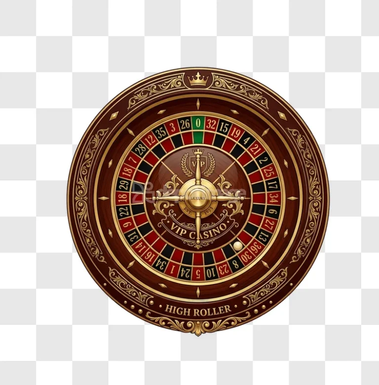 Gold Luxury Casino Roulette Wheel Ornate detailed wooden gold accents