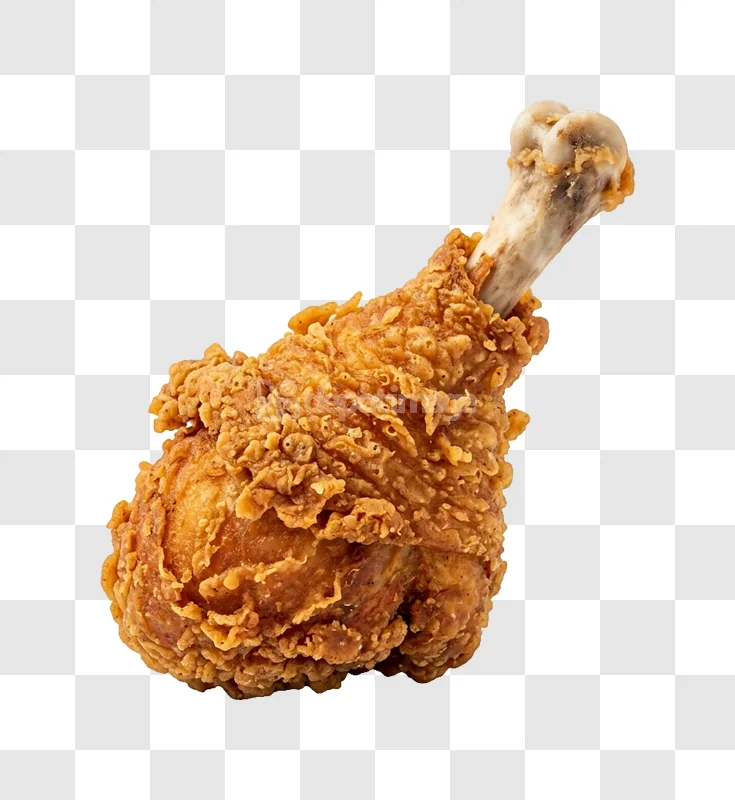 Golden Fried Chicken Drumstick Bone Crispy, crispy golden brown isolated