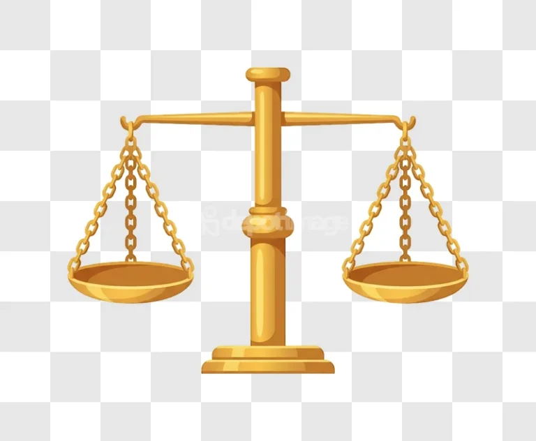 Golden Justice Scales Balanced Law Symbol Icon