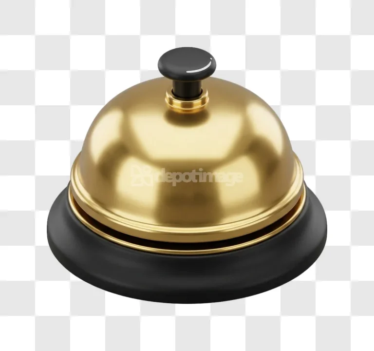 Golden Service Bell Desk Ring