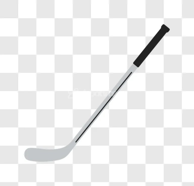Golf Stick With Dark Handle Gray flat design transparent background