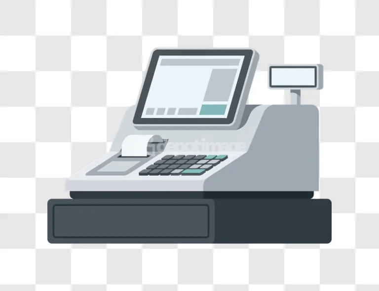Gray Cash Register Simple Digital Screen Icon flat design digital display