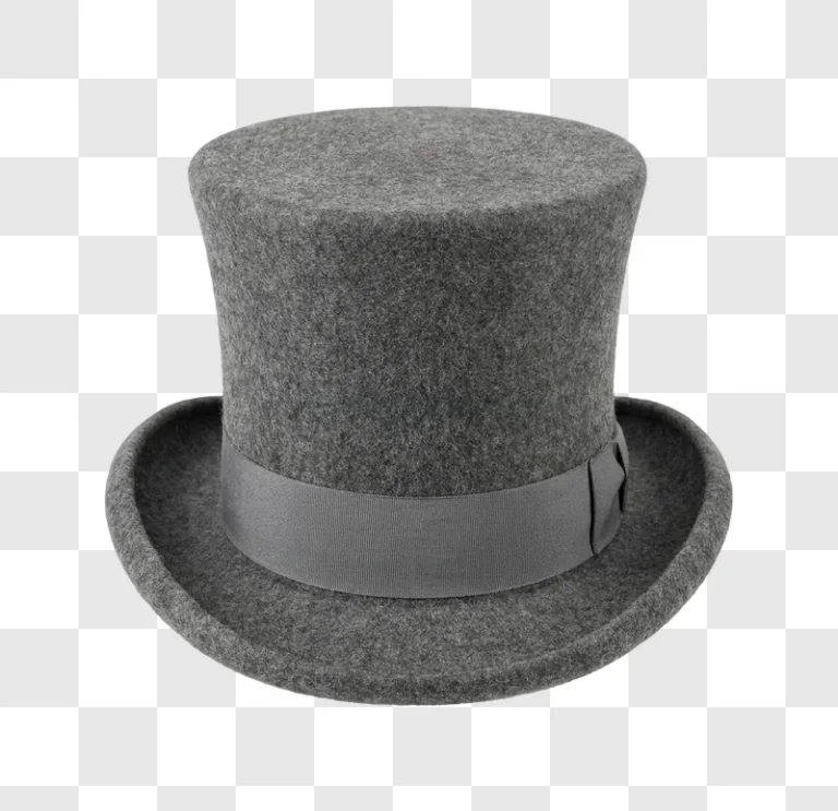 Gray Felt Top Hat classic formal felted hat