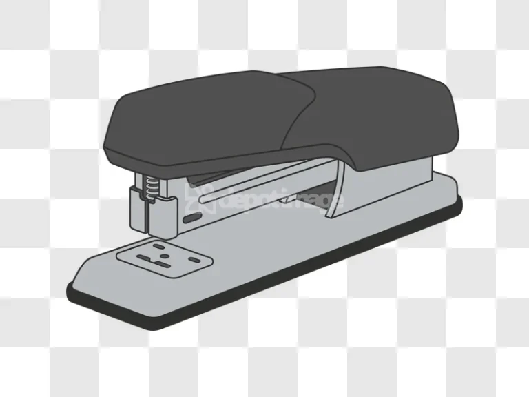 Gray Stapler Office Supply Tool Illustration flat cartoon style isolated