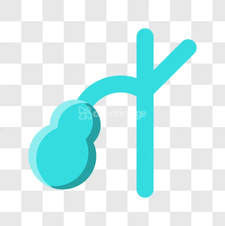 Green Blue Gallbladder Duct Anatomy Icon