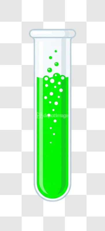 Green Bubbly Liquid Test Tube Vector Art