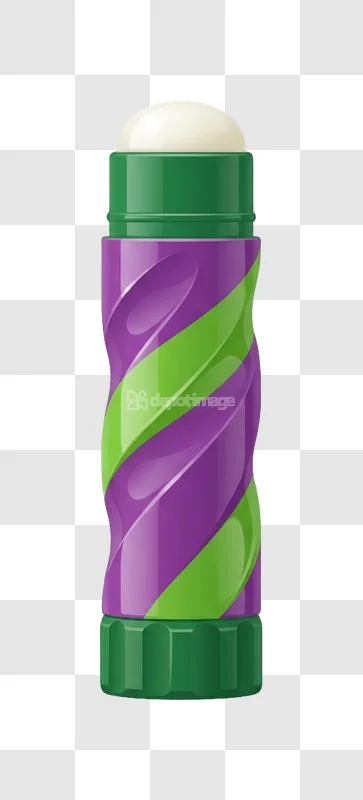 Green Purple Swirl Lip Balm Stick Bright