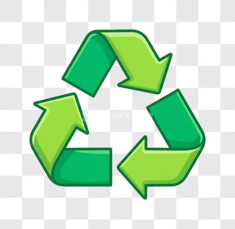 Green Recycle Symbol Arrows Icon Eco Sign bright green arrows transparent background