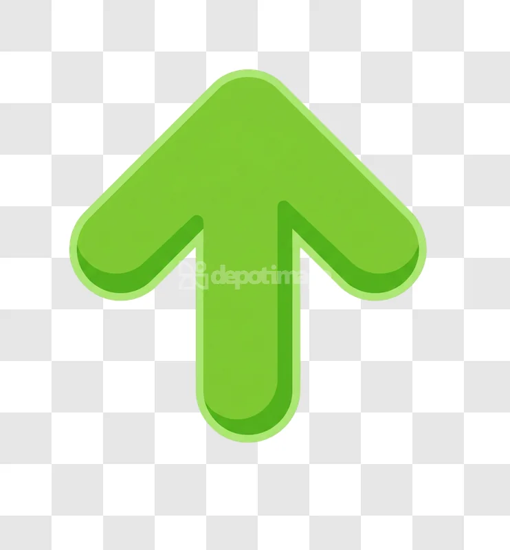Green up Arrow Interface Icon 3d Design