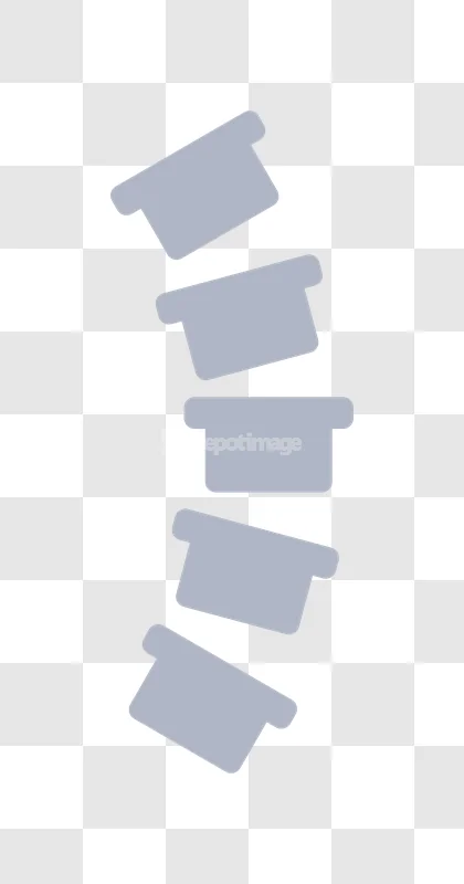 Grey Human Spine Vertebrae Stack Medical Icon five stacked vertebrae gray