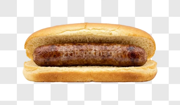 Grilled Sausage Hot Dog Bun golden brown bun cooked sausage