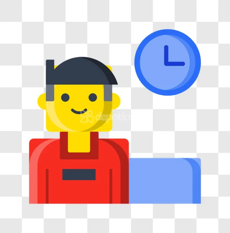 Happy Doctor Medical Professional Blue Clock