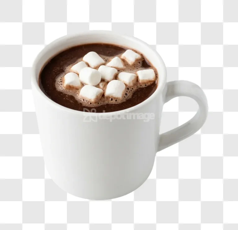 Hot Chocolate Marshmallows Mug white cup brown drink