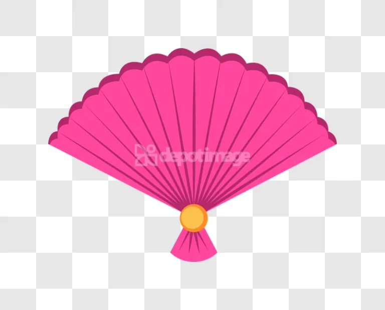 Hot Pink Japanese Festival Fan Decoration