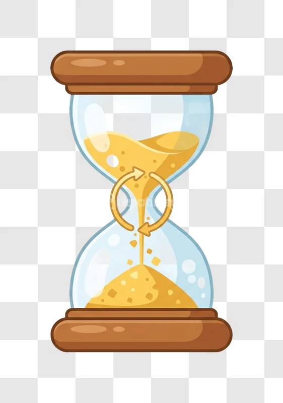 Hourglass Time Repeating Cycle Icon Yellow Sand