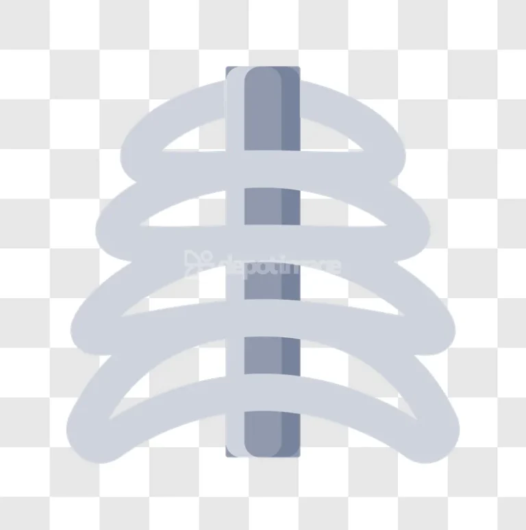 Human Rib Cage Anatomy Flat Icon
