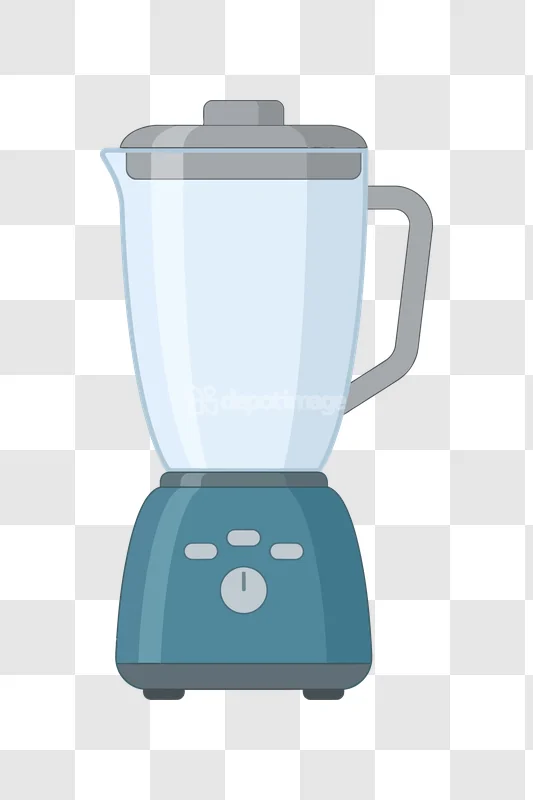 Kitchen Blender Appliance Teal Gray Buttons
