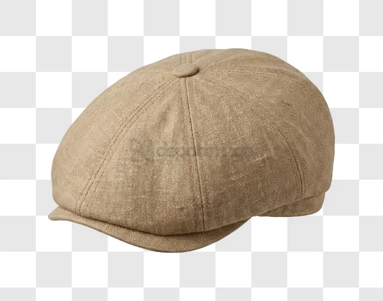 Light Brown Linen Newsboy Cap, woven fabric texture neutral color