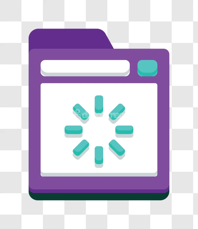 Loading Process Folder Icon Aqua Purple Software