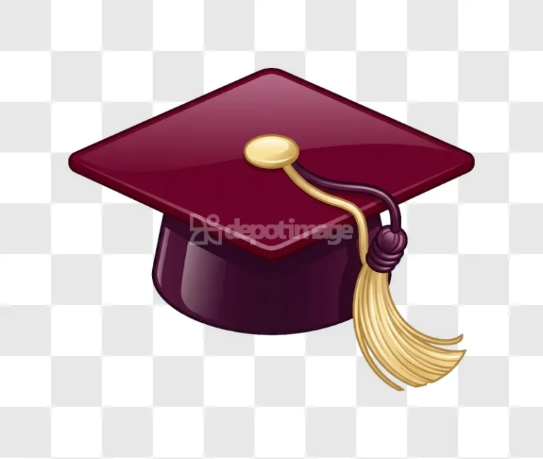 Maroon Graduation Cap Tassel Gold