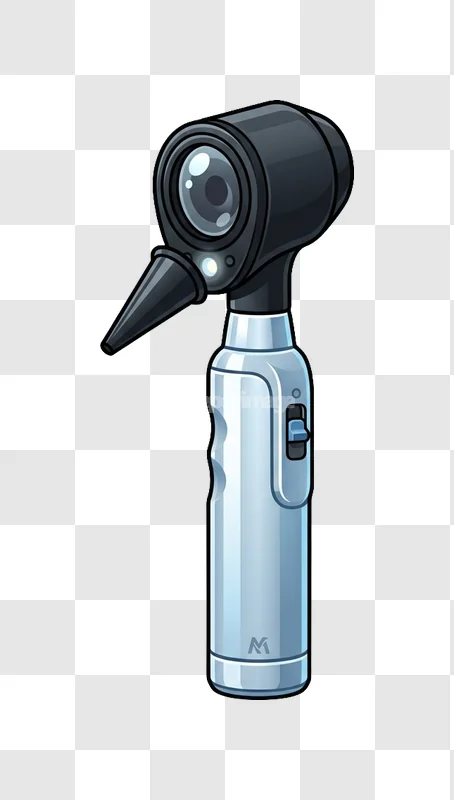 Medical Ear Scope Tool Device Cartoon Style
