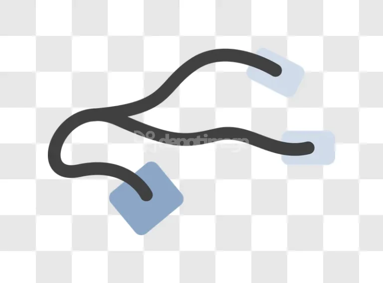 Medical Monitor Electrodes Connectors Cord Health flat illustration transparent background