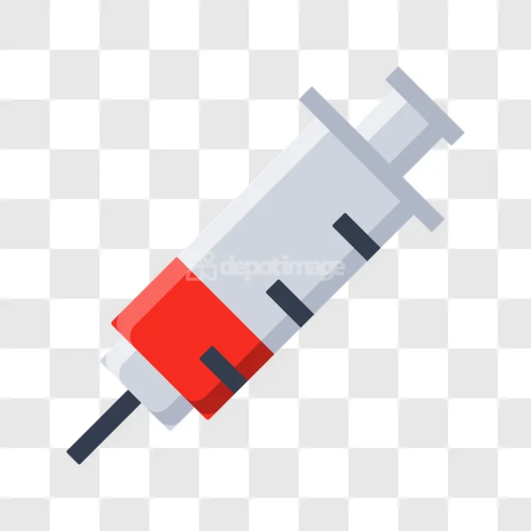 Medical Syringe Blood Red Liquid Icon Health