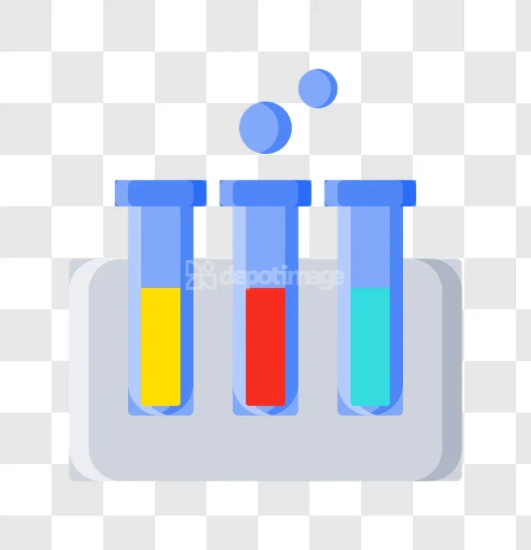 Medical Test Tubes Chemical Experiment Laboratory Health flat icon transparent background
