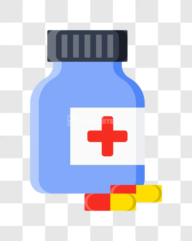 Medicine Bottle Red Cross Pills Health Care