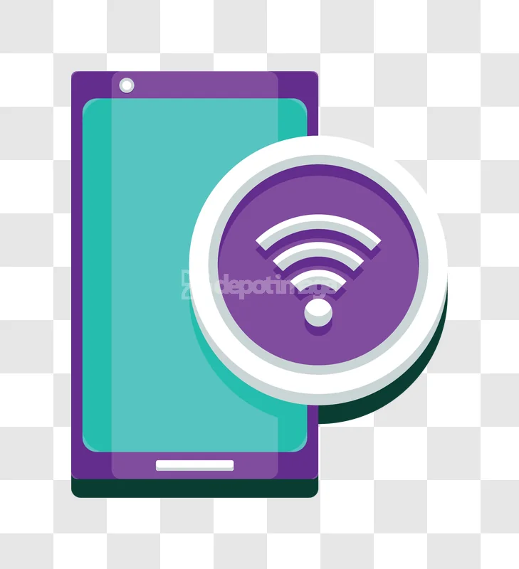 Mobile Phone Wireless Wifi Connectivity Icon