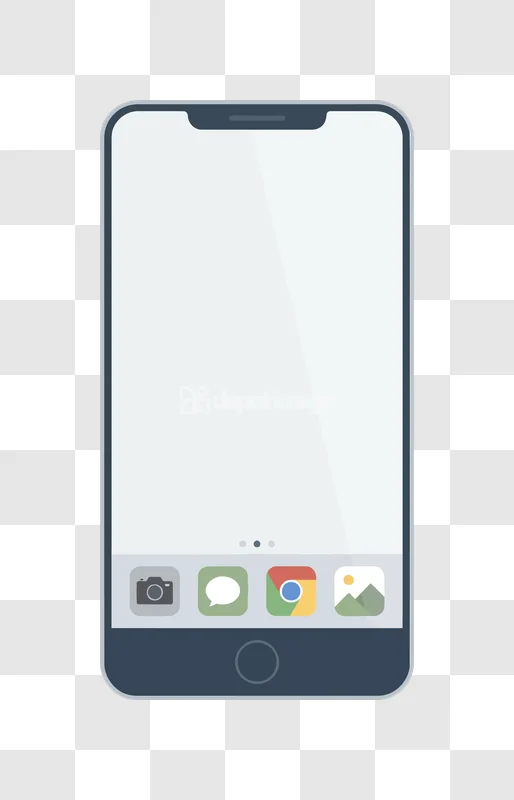 Modern Smartphone Outline With Basic Icons flat design app icons