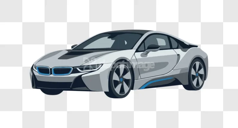 Modern Sporty Gray Electric Car Icon vector illustration transparent background