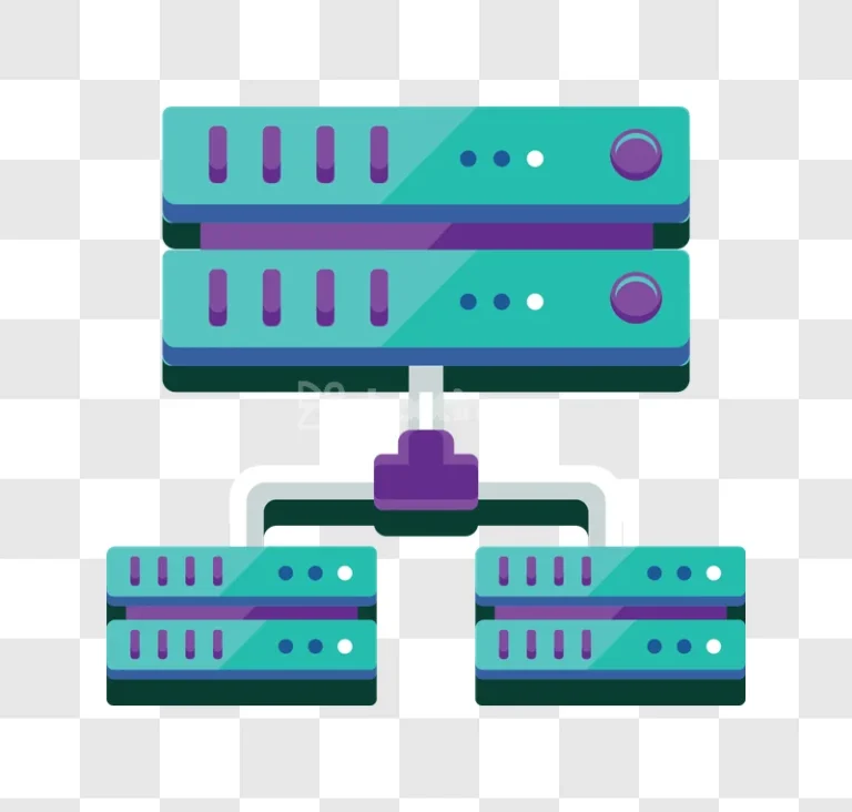 Network Data Servers Connected Technology Icon