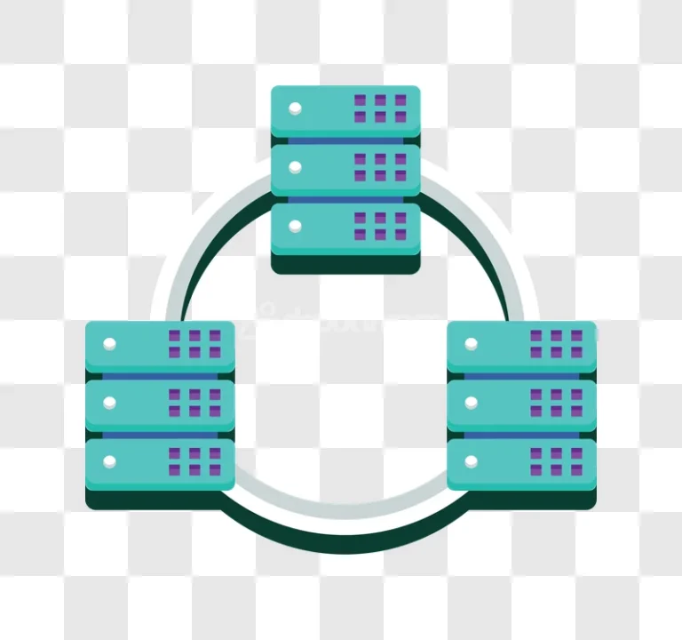 Network Server Racks Connected Ring Data Center