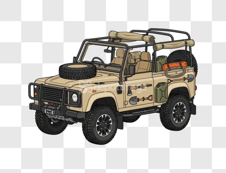 Offroad Safari Vehicle With Accessories