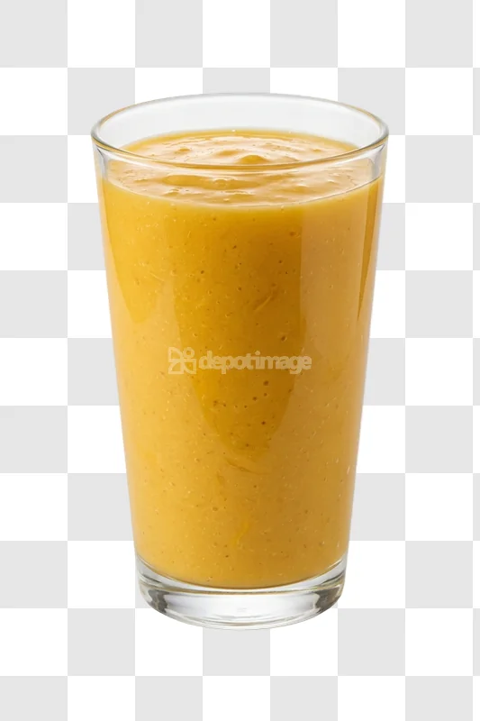Orange Fruit Smoothie Glass vibrant orange drink glass