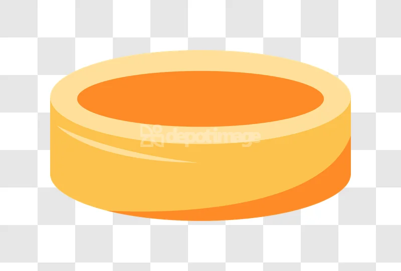 Orange Wedding Decorative Cup Bowl Simple flat graphic orange yellow
