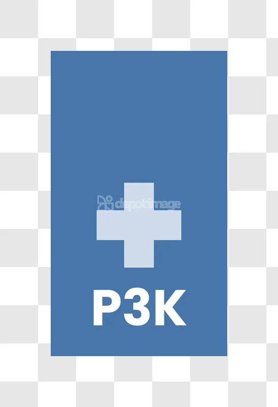 P3k Medical First Aid Cross Symbol Blue