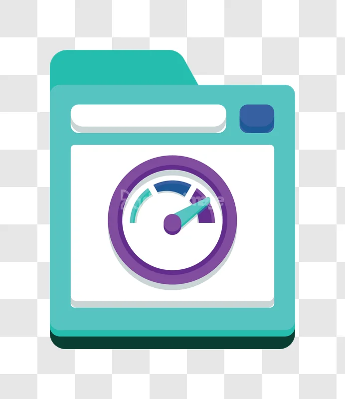 Performance Speedometer Icon Dashboard Interface