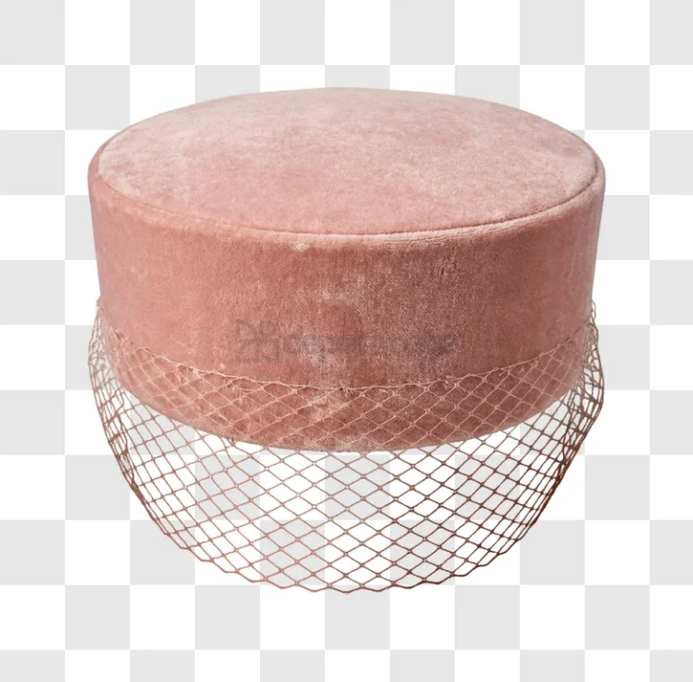 Pink Velvet Hat With Veil pink velvet fabric netting