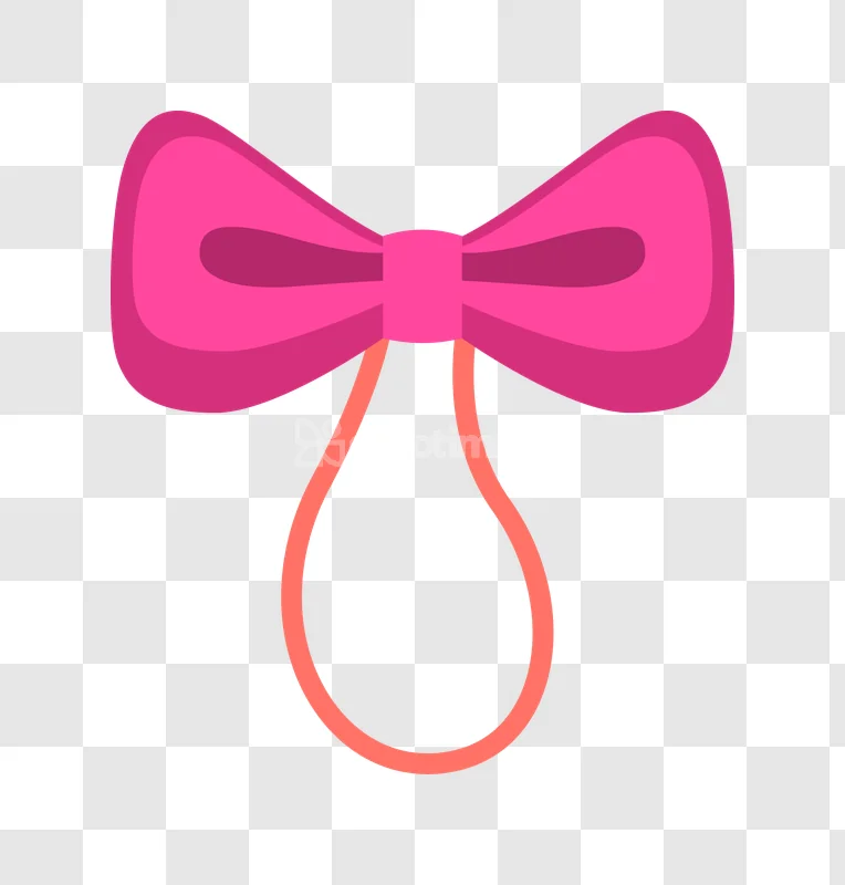 Pretty Pink Bow Hair Tie Accessory