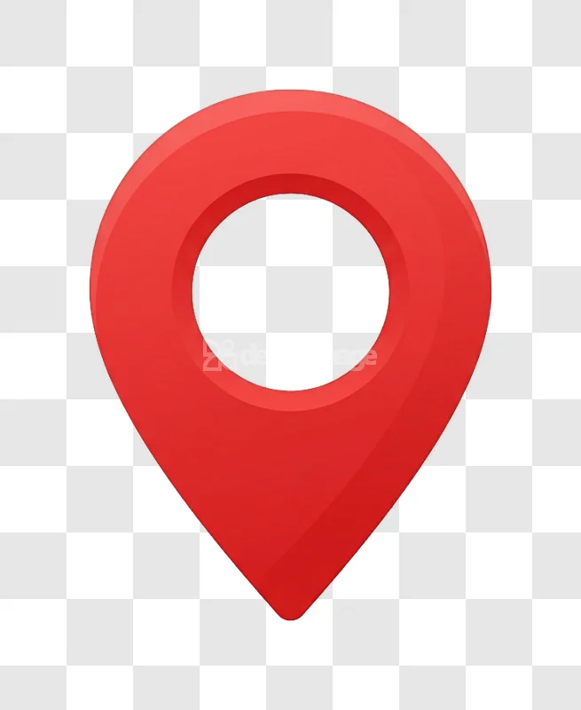 Red 3d Gradient Map Pin Location Icon vibrant red 3D render