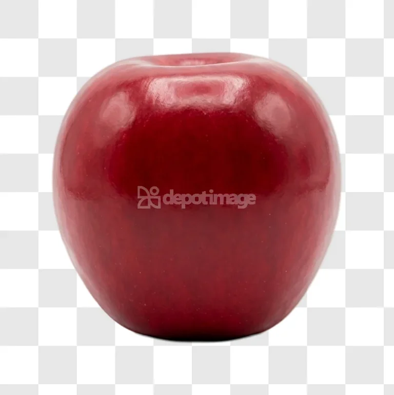 Red Apple Close up glossy red fruit detail