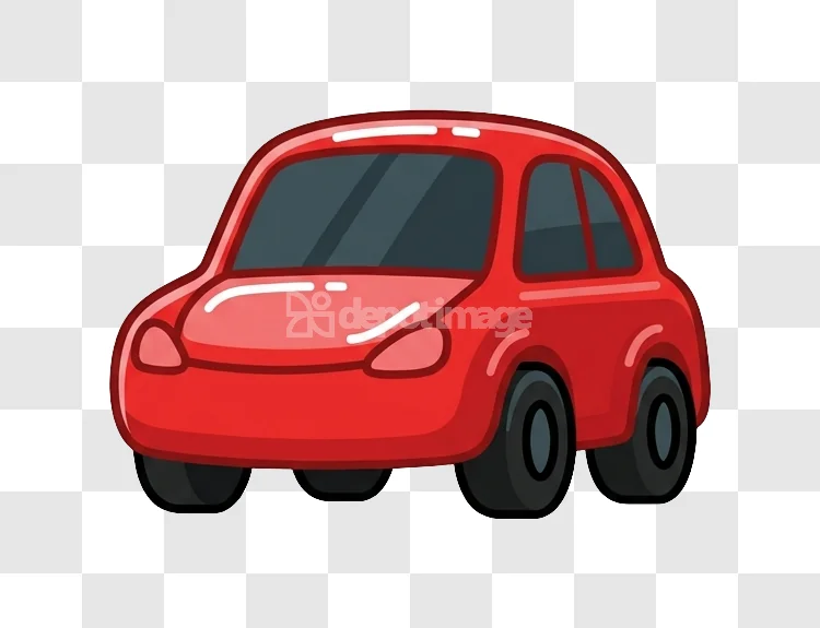 Red Cartoon Car Transportation Vehicle Icon Simple
