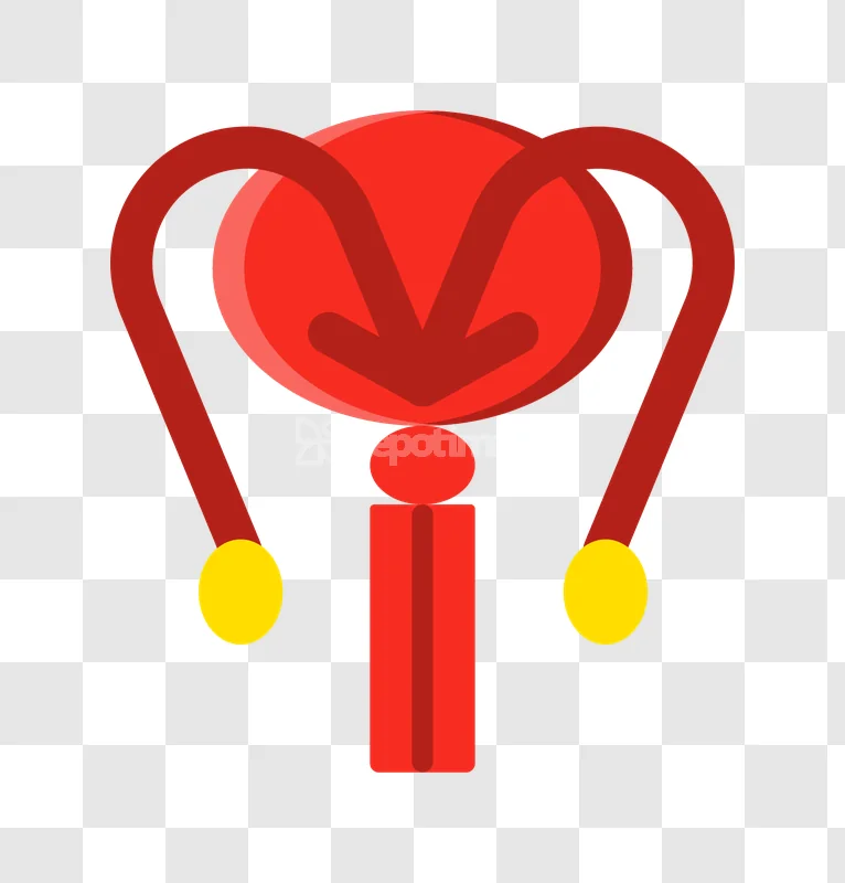 Red Colorful Male Human Reproductive System Icon