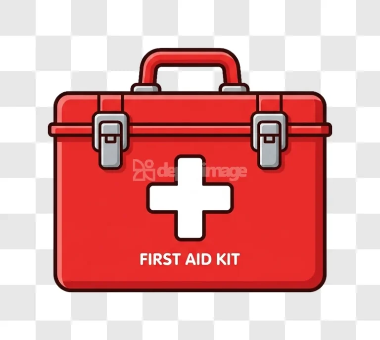 Red First Aid Kit Medical Emergency Health