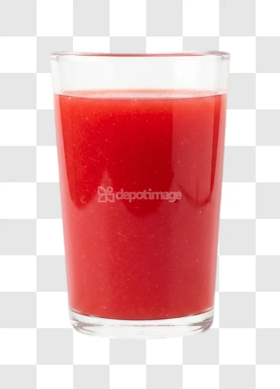 Red Fruit Juice Glass vibrant red liquid in clear glass