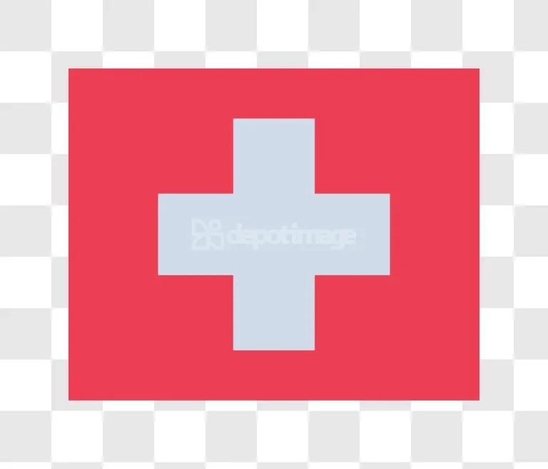 Red Medical Cross Hospital Signage Symbol flat design red background